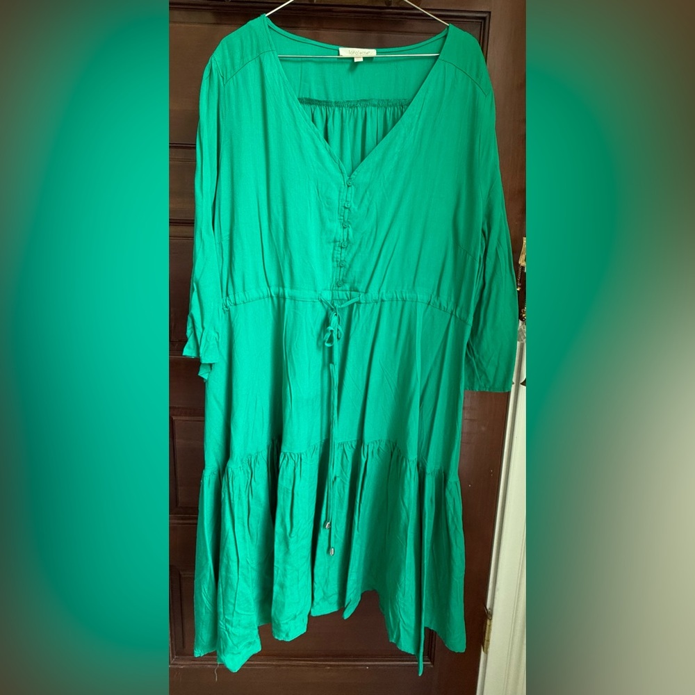 NWOT Loralette Green Women's Plus Dress